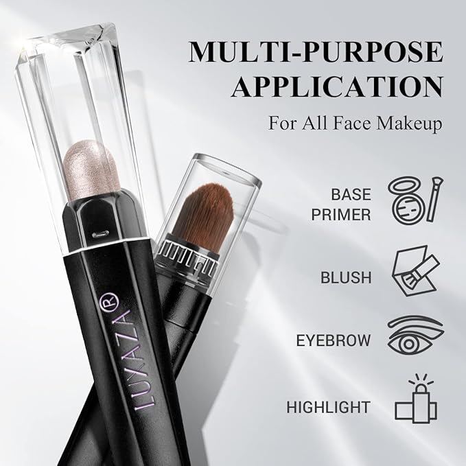 LUXAZA PRO Shimmer Eyeshadow Stick Makeup 6PCS Set, Pink Metallic Matte Cream Eye Shadow Eyeliner Brightener Pencil Crayon - DESERT WILD