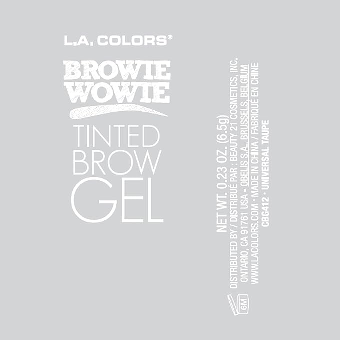 L.A. COLORS Browie Wowie Brow Tinted Gel, Dark Brown CBG413