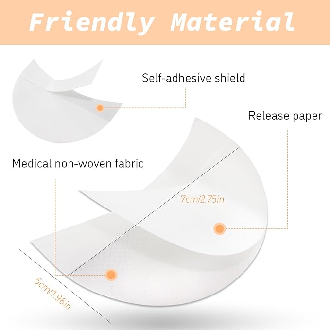TORMEN 150pcs Eyeshadow Shields,Eyeshadow Stencils Pads, Lint Free Under Eye Patches Prevent Fallout and Residue for Makeup, Eyelash Extensions, Eyeliner, Lip and Tinting Makeup