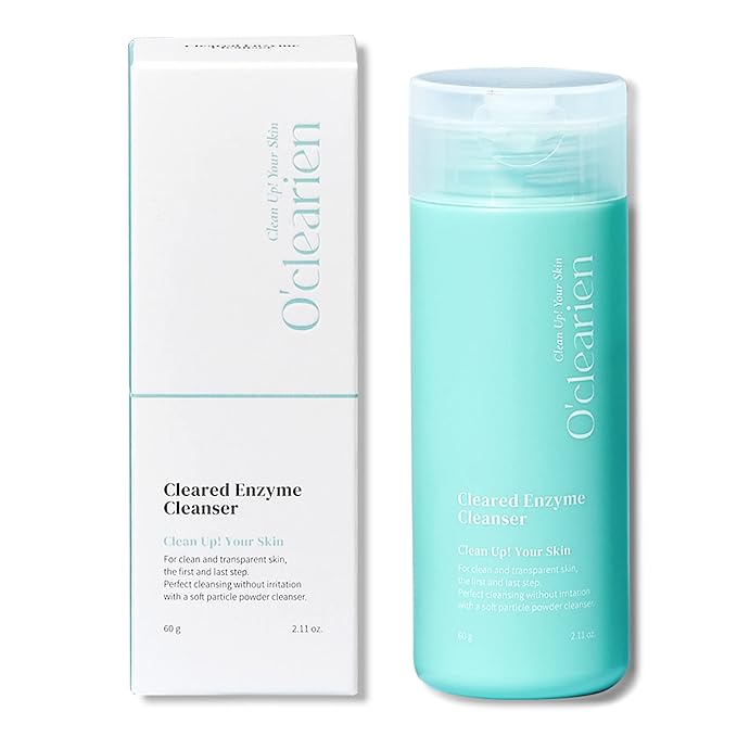 O'CLEARIEN] Enzyme Cleanser 60g / 2.11oz | Powder Wash, Low PH, Make Up Remover for Sensitive Skin, Non-irritating, Reducing Pores, and Acne