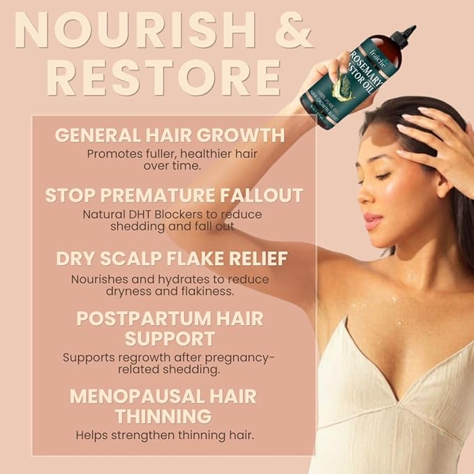 Live Fraiche Rosemary Castor Oil for Hair Growth 16oz + Castor Oil Organic Cold Pressed Lash Serum - Hexane Free, Reduce Hair Loss, Eyelash Eyebrow Regrowth and rosemary essential Serum for scalp