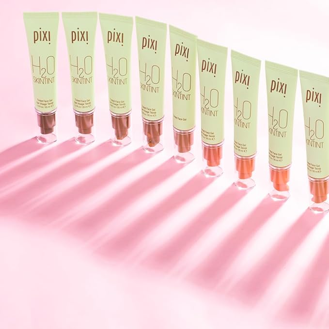 Pixi H2O SkinTint | Tinted Face Gel Moisturizer | Lightweight Hydrating Coverage with Hyaluronic Acid | Evens Skin Tone & Reduces Redness | Oil-Free Dewy Finish | Cream | 1.2 fl oz