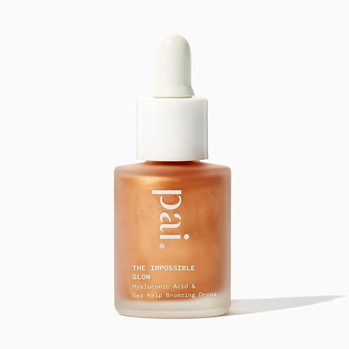 Pai Skincare - The Impossible Glow Organic Hyaluronic Acid + Sea Kelp Glow Drops | Natural, Vegan, Sensitive Skincare (Bronze, 0.34 fl oz | 10 ml)