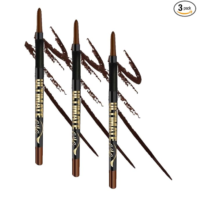 L.A. Girl Ultimate Intense Stay Auto Eyeliner, Lasting Brown GP327 (Pack of 3)