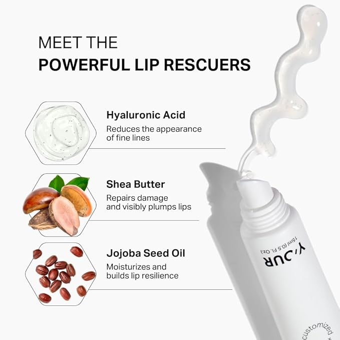 Y’OUR Intensive Healing Lip Balm for Dry Chapped Lips - Deeply Hydrating Lip Treatment - Hyaluronic Acid, Shea Butter & Rosehip Oil - Repairing Moisturizer, Paraben & Silicon-Free, Mothers' Day Gift