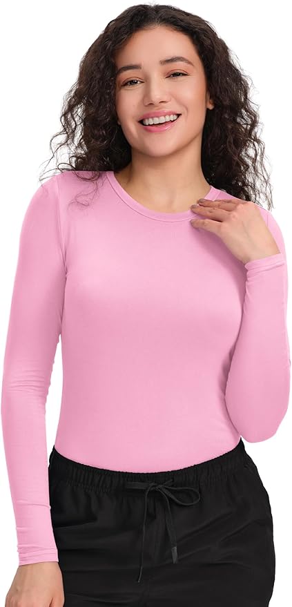 COZYFIT Scrub Undershirts Long Sleeve Women - Underscrub Comfort Tee
