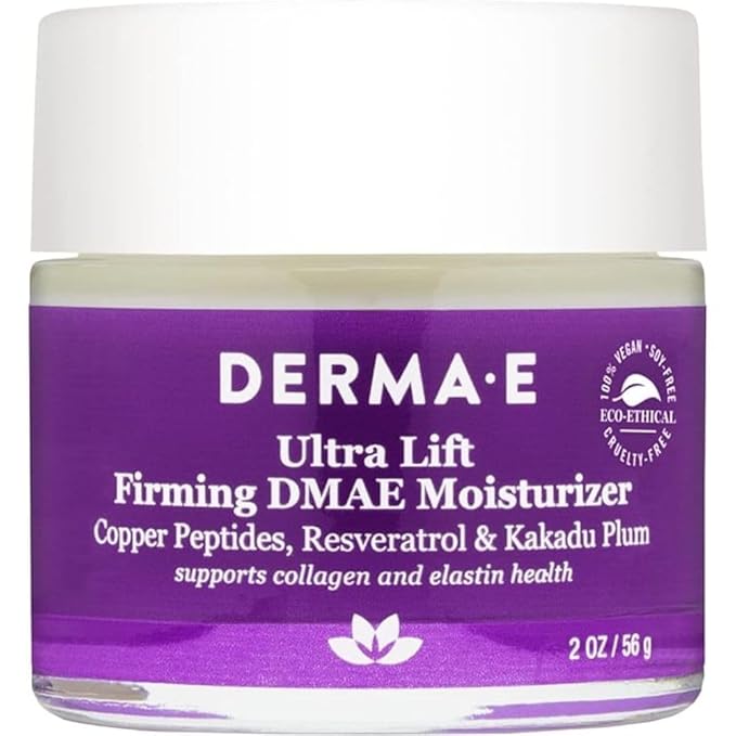 Derma E Firm + lift, DMAE Moisturizer Alpha Lipoic Acid & C-Ester, 2oz (Pack of 4)