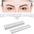 100 Pack Eyebrow Ruler, KINGMAS Disposable Brow Ruler Microblading Adhesive Eyebrow Sticker Stencil Guide Measuring Tool