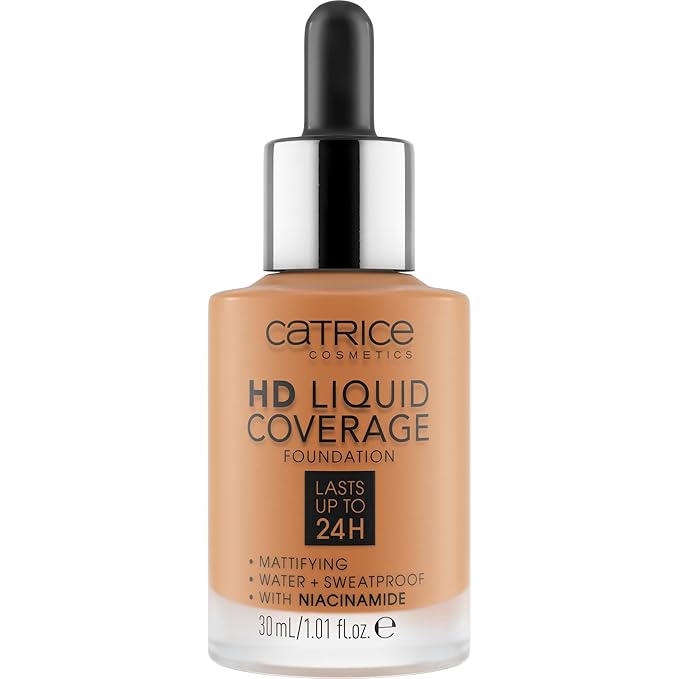 Catrice | HD Liquid Coverage Foundation | Flawless, High Coverage | Vegan & Cruelty Free (070 | Toffee Beige)