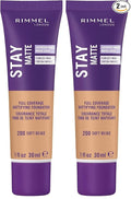 Rimmel London Stay Matte Liquid Mousse - 200 Soft Beige - Foundation,Lightweight,Shine Control,Oil-Free,1oz,(Pack of 2)