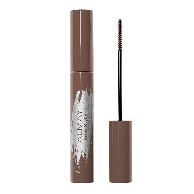 Almay Eyebrow Gel with Marula Oil, Flake-Free & Lightweight Brows, Hypoallergenic, Light Brown, 1 Count