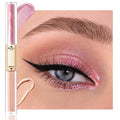 WanTuoluo Double-Headed Liquid Sparkling Eyeshadow Eyeliner Pen for Women, Matte Dark Circle Concealer & Glitter Shimmer Eye Makeup, Highlighter Brightener Stick,Waterproof Quick - Drying (03#)