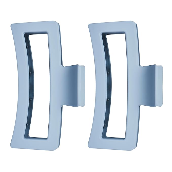 Gimme Beauty Thick Hair - X-Long Hair Holds More - Velvet-Like Finish Clip for All Lock Types - Non-Slip, Firm-Hold Daily Wear Accessory - Essential, Retractable Clip - Blue