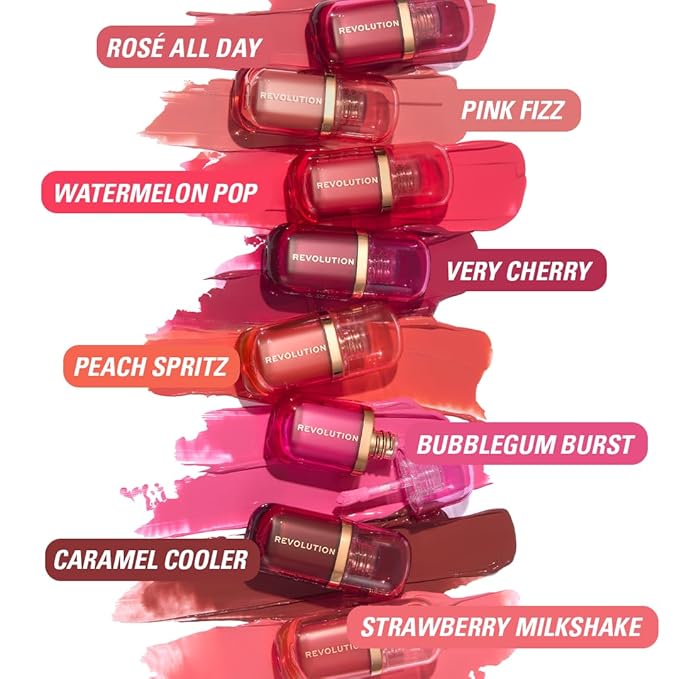 Revolution, Superdewy Liquid Blush Burst, Buildable Color for Cheek, Serum Formula with Peptides & Hyaluronic Acid, Vegan & Cruelty-Free, Watermelon Pop Coral, 0.14 oz