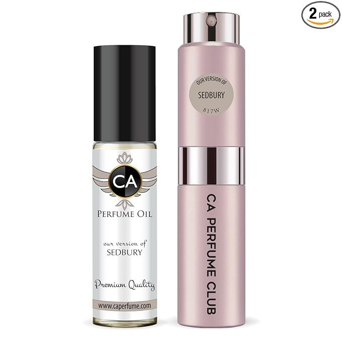 CA Perfume Duo Impression of Sedbury For Women Perfume Layering Set Long Lasting Travel Size EDP + Body Oil Roll-On Bottle 0.27 Fl Oz+0.33 Fl Oz