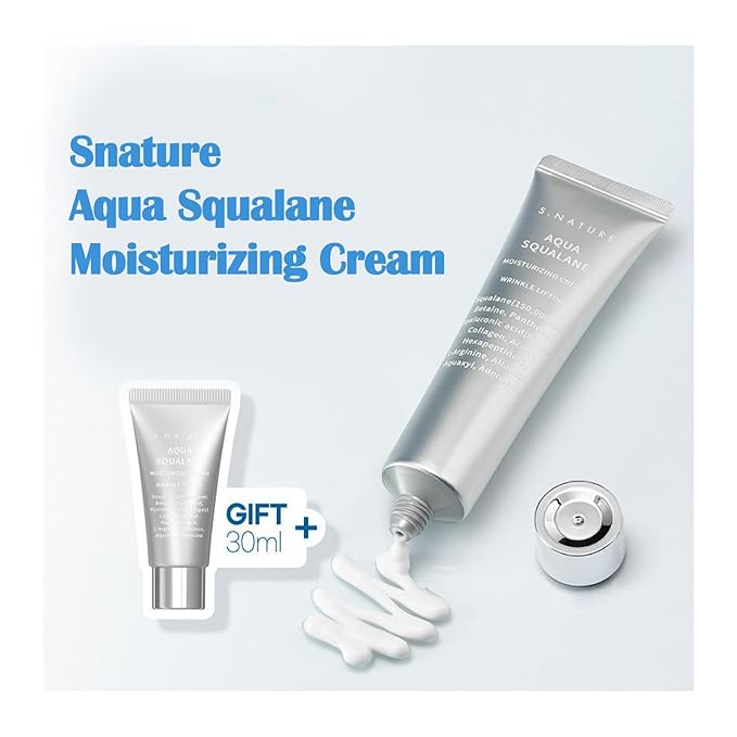 All skin type moisturizing cream for hydration & soothing, For S.Nature Aqua Squalane Moisturizing Cream, 2.02fl.oz. & 1.01fl.oz.