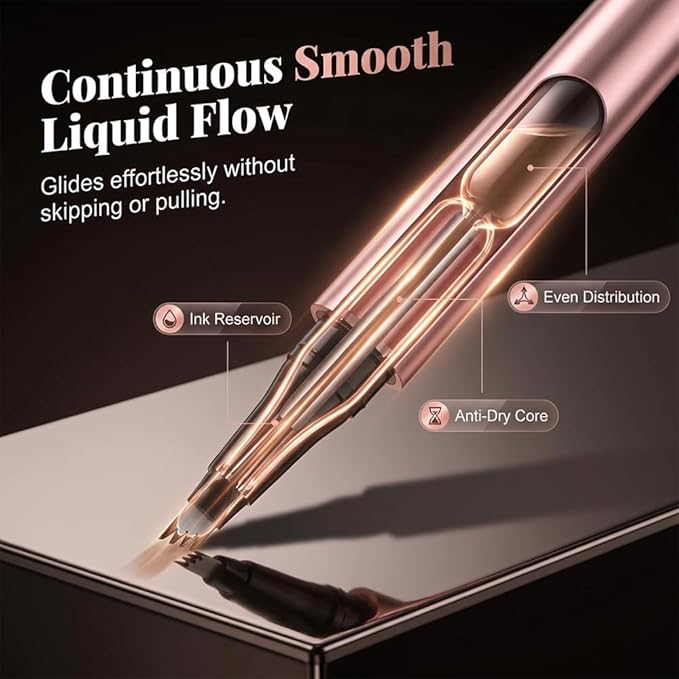Microblading Eyebrow Pen, 2026 Upgraded 4-Tip 3D Waterproof Eyebrow Pencil, Premium Eye Brow Pen Natural Magic Eyebrow Makeup Fine Stroke Contouring Pencil Long-Lasting Stay on All Day (Light Brown)