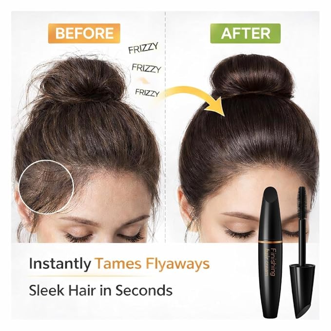 BestLand 2 Pcs Hair Finishing Stick, Hair Mascara Flyaway Hair Tamer Stick, Refreshing Not Greasy Feel Shaping Gel, Wax Fixer for Bangs, Edges, Frizz and Baby Hairs Control, Slick Back Hair Product