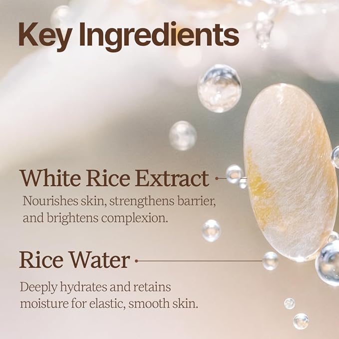 White Rice Wash off Facial Mask l Daily Skincare Essential Korean Skin Care Produced from Domestically Harvested Ingredients, Gentle Hydrating & Soothing l 3.38 fl. Oz