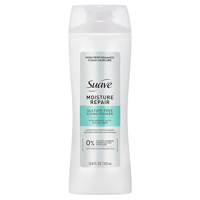 Suave Moisture Repair Conditioner, Sulfate-free, for restored moisture with every wash, safe for color treated hair, 12.6 oz