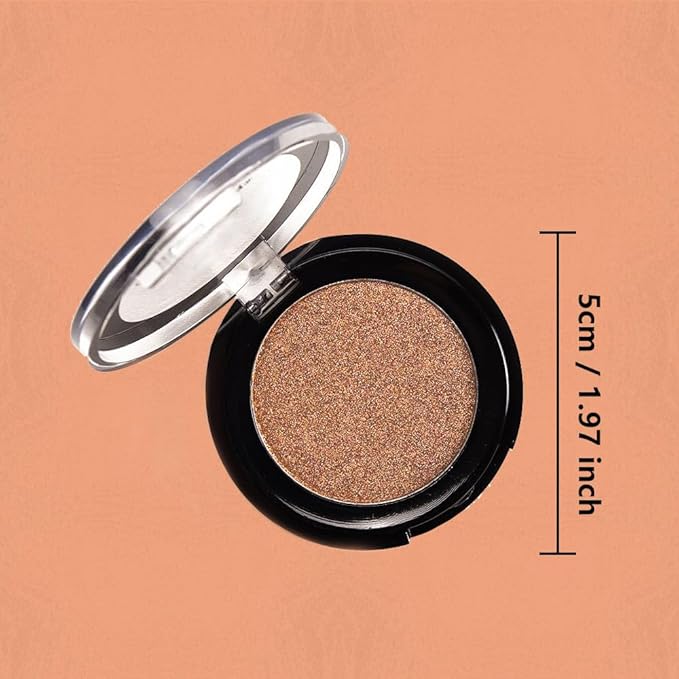 CAKAILA Monochrome Powder Eyeshadow Palette Makeup,Dark Brown Natural Neutral Single Shimmer Eye Shadow for Older Women,Buildable Sparkly Eye Finish,Long Lasting Naturing-Looking