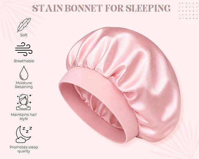 Velvet Heatless Hair Curler for Overnight Curls, No Heat Hair Curlers to Sleep in with Satin Bonnet and Clip Blowout Rods for Long Hair Curling Set - Pink