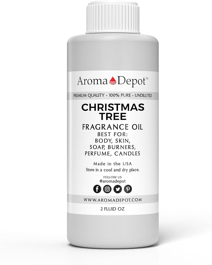 Aroma Depot Christmas Tree Perfume/Body Oil (7 Sizes) Our Interpretation, Premium Quality Uncut Fragrance Oil Floral Scent (2 Ounce Plastic Bottle (60ml))