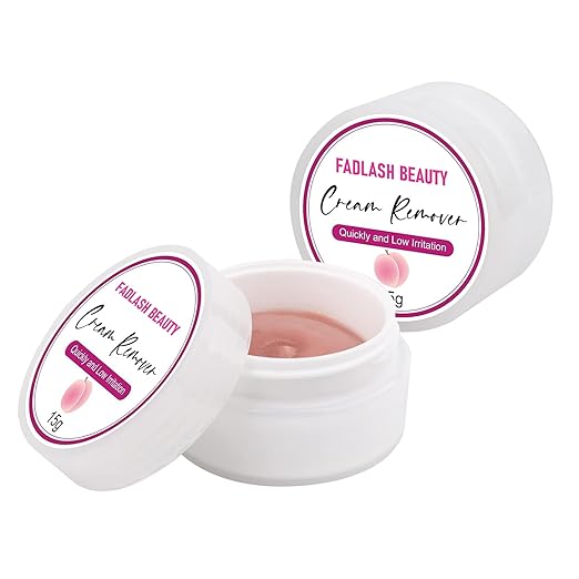 Lash Remover for Lash Extensions 15g Cream Lash Extension Remover Dissolves Quickly Gentle and Low Irritation Lash Remover for Sensitive Skin Professional Lash Glue Remover for Salon, Peach