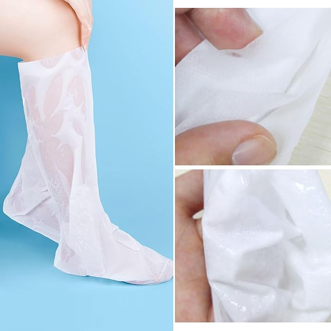 55cm Long Foot Peel Mask,Baby Soft Foot Mask,Exfoliating Foot Peeling Mask for Dry Cracked Feet,Make Your Feet and Legs Soft and Smooth.(3 Pairs)
