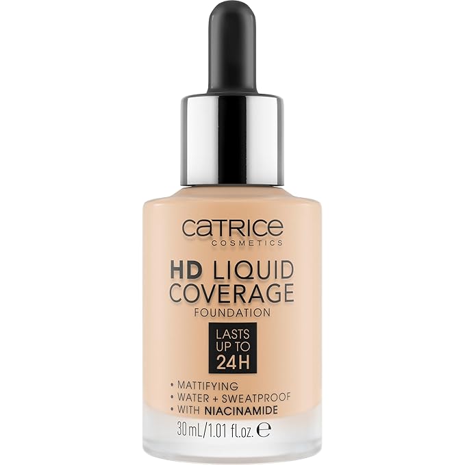 Catrice | HD Liquid Coverage Foundation | Flawless, High Coverage | Vegan & Cruelty Free (008 | Fair Beige)