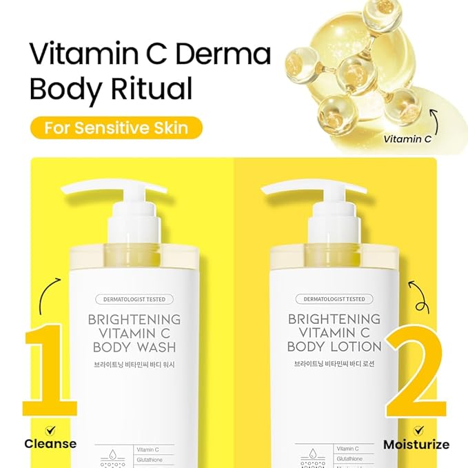 #OOTD Vitamin C Body Wash, 750ml (25.36 fl oz.) Gentle Daily Cleanser with Niacinamide for Dull & Sensitive Skin