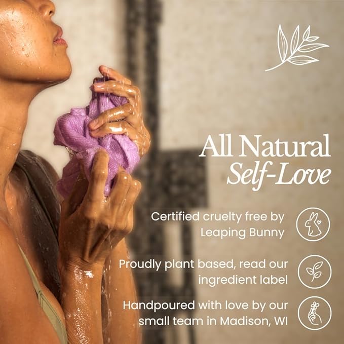 Bare Botanics 24oz Matcha Eucalyptus Sea Salt Body Scrub | Non-toxic, Vegan & Cruelty-free | Made in Madison, WI | Full Body Exfoliator & Hydrating Moisturizer with a Cute Wooden Spoon