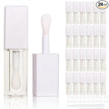 24pcs 5ml Empty white square lipgloss tubes bulk wholesale with big wand lipgloss containers…