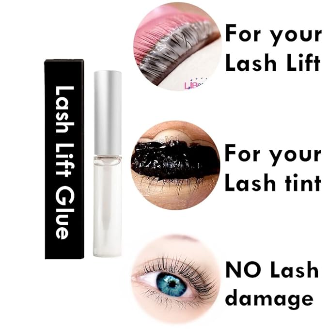 Clear Lash Lift Glue Strong Brow Lamination and Eyelash Perm Adhesive -5 Seconds to Set Them In Place, Satisfying Eyelash Lifting Without Hair Popping Off More 100 Applications
