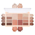 12-Color Nude Neutral Eyeshadow Palette – Matte Shimmer Glitter Warm Brown Caramel Eye Shadow Kit, High Pigment Long-Lasting Blendable Natural Soft Glam Makeup Palette for Daily Wear & Beginners