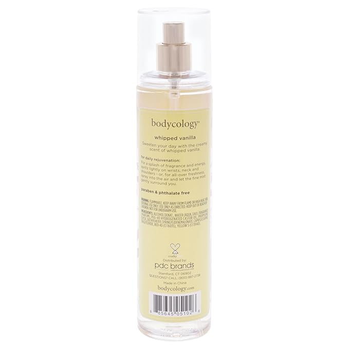 Bodycology Long-Lasting Fragrance Body Mist, Whipped Vanilla, 8 fl oz