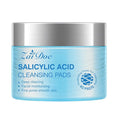 Salicylic Acid Remover Wipes, Exfoliating Face Cleansing Pads with Witch Hazel & Vitamin C for Hydrating & Calming for Sensitive Skin, 40ct