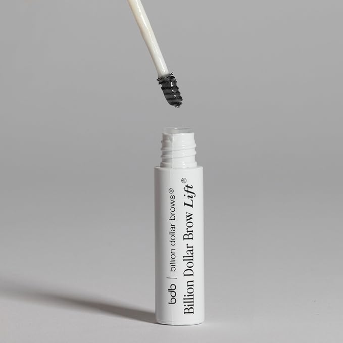 Billion Dollar Brow Lift - Clear Ultra-Hold Eyebrow Gel for Laminated Brow Look - Flake-Free Extreme Long-Wear Brow Glue and Sculpting Wax with Built-in Spoolie Brush - Vegan