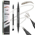Microblading Eyebrow Pencil,2-in-1 Dual-Ended Eyebrow Pen with 2 Tip brow pen and Precise Brush-Tip,Brow Pen for Natural Waterproof and Long-Lasting Brows (Dark brown)
