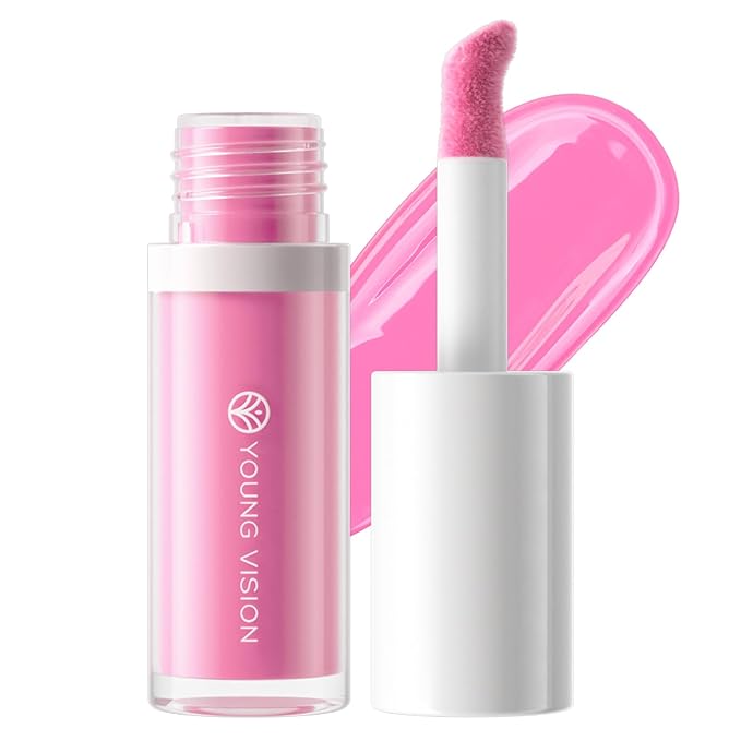 YOUNG VISION Liquid Blush, Long Lasting Korean Liquid Blush, Non-sticky Waterproof Lightweight Face and Cheek Tint, Moisturizing High Pigment Water Tint for Face, Cheeks, Mature Skin