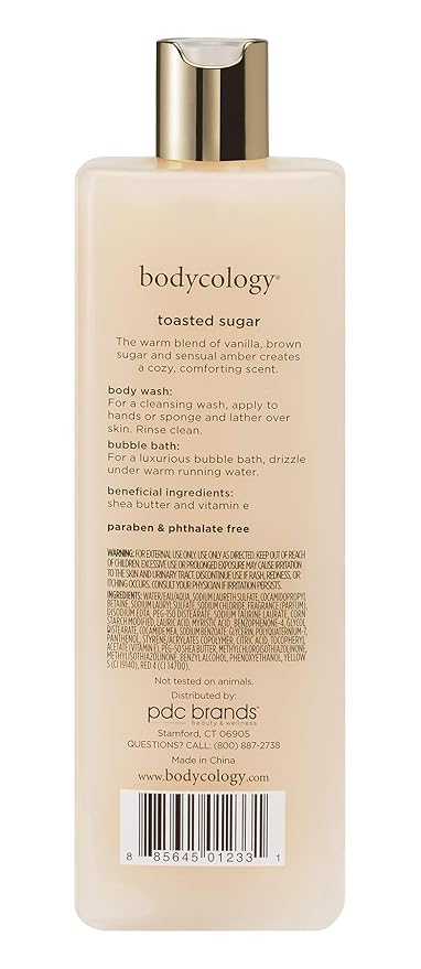 Bodycology Toasted Sugar Foaming Body Wash, 16 Fl Oz