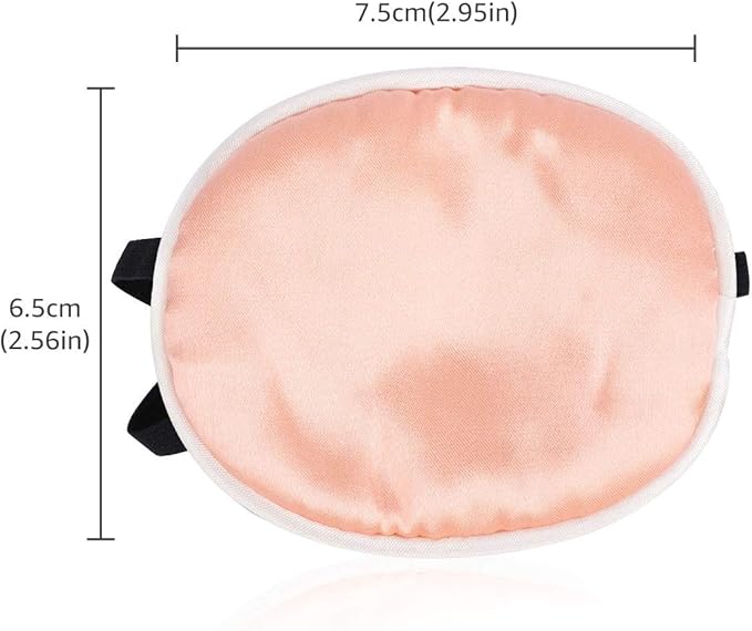 eZAKKA Eye Patches for Women Adults Kids Left Right Eyes, 2PCS Silk Eye Patch Medical Eyepatches for Lazy Eye After Surgery (M, Brown+Orange)