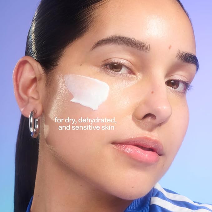 Bubble Skincare Power Wave Face Moisturizer - Hydrating Peptide Facial Cream for Dry, Sensitive Skin with Jojoba Oil - Lightweight Daily Skin Barrier Repair (50 ml)