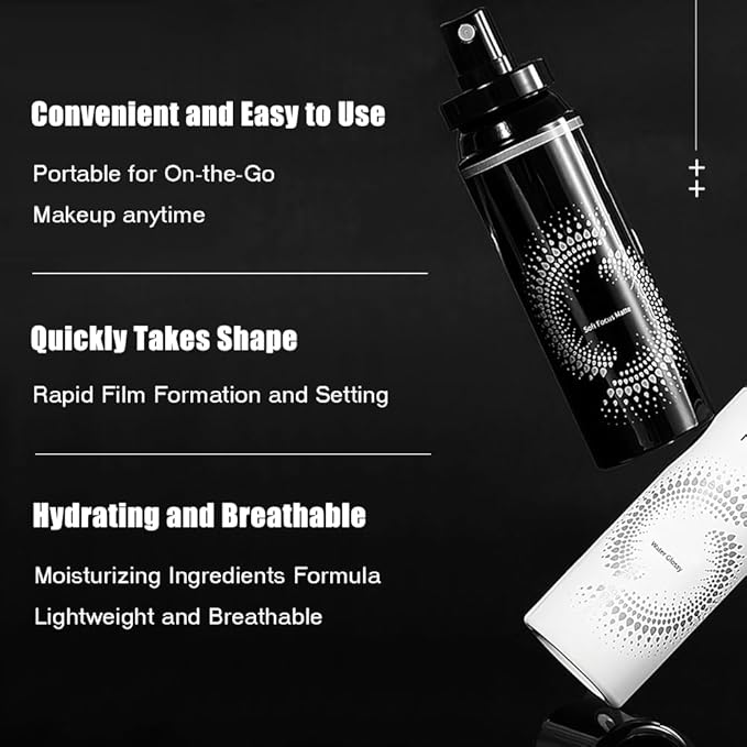 2PCS Makeup Setting Spray Set - Weightless, Long-Lasting, Waterproof, Water-Based Formula, Oil Control and Hydrating for All Skin Types