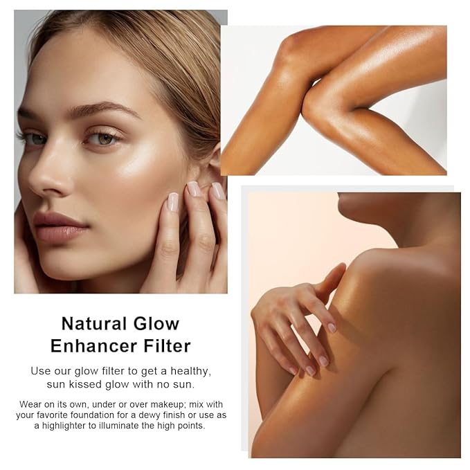 PHOERA Skin Glow Tint Foundation,Natural Radiant Longwear Filter Effect Silk Perfect Glow Flawless Foundation. (01 Fair)