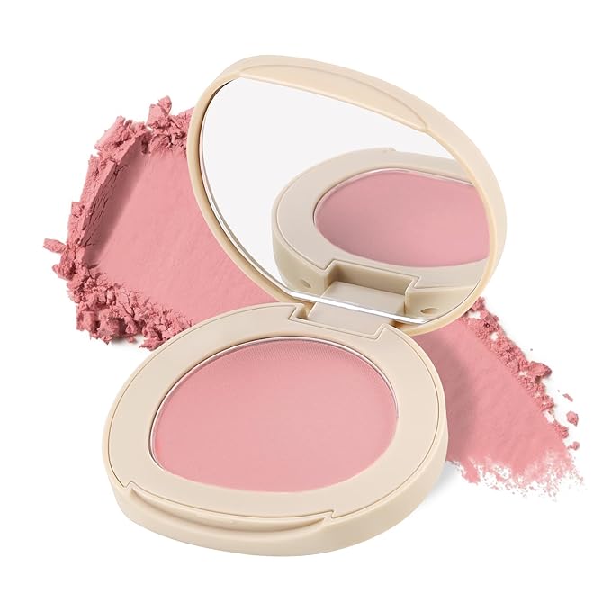 Boobeen Loose Powder Blush Air Cushion Blush, Natural Blusher for Cheeks, Highly Pigmented Blush Makeup Easy to Blend Makeup Blushin, All Day Wear (A-004, 0.35 Ounce (Pack of 1))