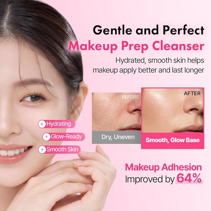 Hanskin PDRN Hyaluron Gel-to-Foam Prep Cleanser – 200,000ppm Vegan Pink Lotus PDRN Face Wash | Hydrating Low pH Cleanser for Glass Skin Glow, Smooth & Refined Skin | Korean Skincare 3.71 fl. oz.