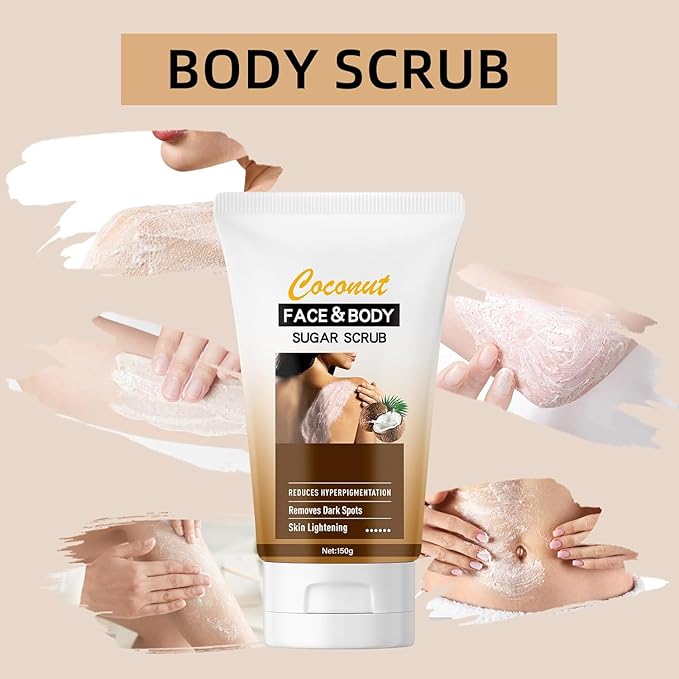 KP Bump Eraser Face & Body Scrub, Exfoliating Scrub for Women & Man, Gentle Exfoliator Enzymes Smooth Skin, Deep Moisturizing Cleanser for All Skin Types, Exfoliator for Dullness, Pores