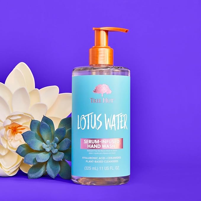 Tree Hut Lotus Water Serum Infused Hand Wash, Nourish & Hydrate Hands with Strengthening Skin Care, Long Lasting Scent, Cleanse & Lock in Moisture, 11 fl oz.