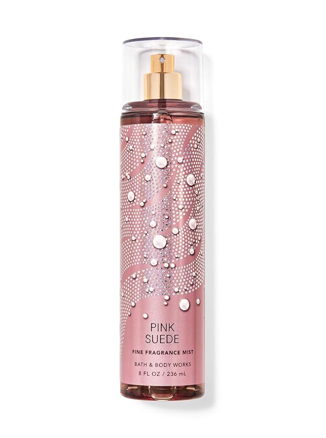Bath & Body Works Pink Suede Fine Fragrance Body Spray Mist, Warm Vanilla Sugar (Pink Suede)